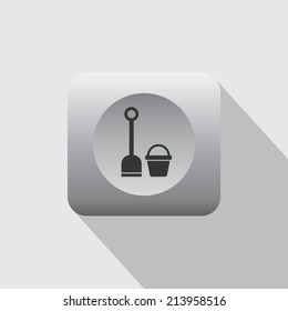 summer vacation beach icon