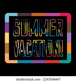 Summer vacation best typography vector T shirt design