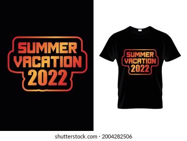 Summer Vacation Black Tshirt Design For Male and Female