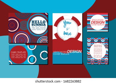 Plantilla de tarjeta de vacaciones de verano fondo de fondo del diseño de ilustración vectorial