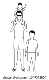 summer vacation cartoon