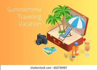 Summer vacation concept. Online ticket booking. Internet e-commerce, travel and technology. People traveling on vacation holiday in summer season 