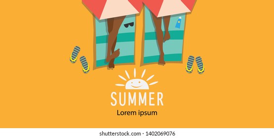 Summer vacation concept tropical Background copy space for design.