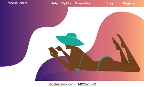Summer vacation concept tropical Background copy space for design.