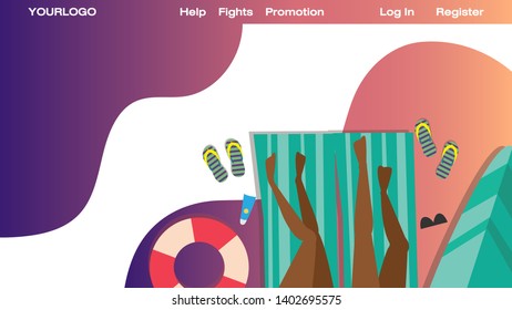 Summer vacation concept tropical Background copy space for design.