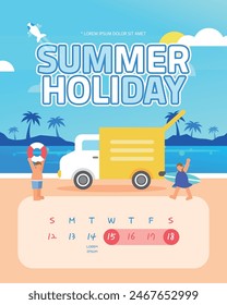 Summer Vacation Delivery Information Template