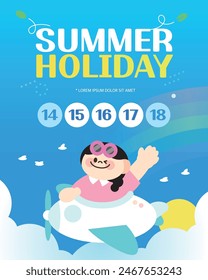Información de entrega de vacaciones de verano Plantilla