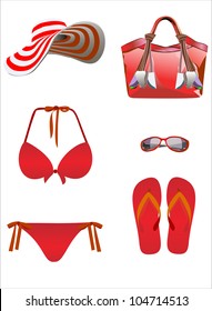 Summer vacation, design elements