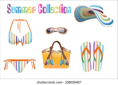 Summer vacation, design elements