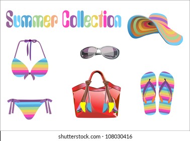 Summer vacation, design elements