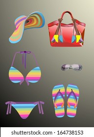 Summer vacation, design elements