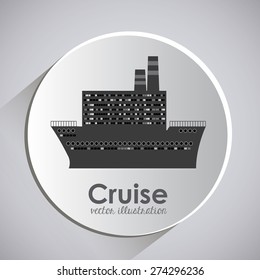 Summer vacation design over grey background, vector illustration