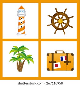 Summer Vacation design over white background, vector illustration