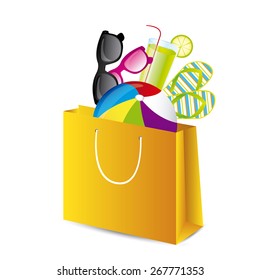 Summer Vacation design over white background, vector illustration