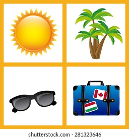 Summer Vacation design over white background, vector illustration