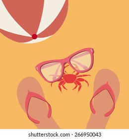summer vacation design, vector illustration eps10 graphic 