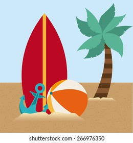 summer vacation design, vector illustration eps10 graphic 