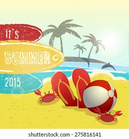 Summer vacation design, vector illustration graphic