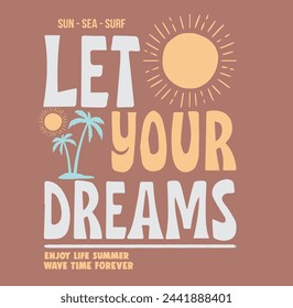 summer vacation dreams illustration graphic