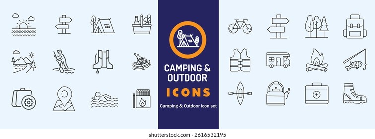Summer Vacation Editable Icons set. Vector illustration in modern thin line style of travel related icons sea, surfing, beach, hotel, and more.