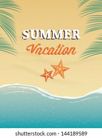Summer vacation greeting card