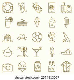 SUMMER VACATION - HOLIDAY ICON SET