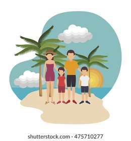 summer vacation holiday icon vector illustration design