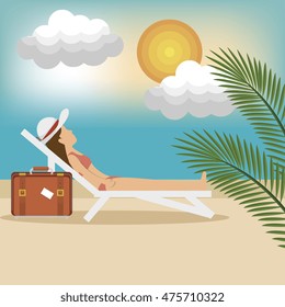 summer vacation holiday icon vector illustration design