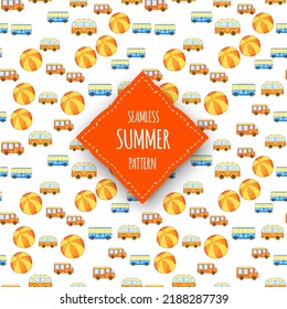 Summer vacation holiday seamless pattern