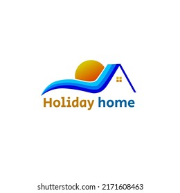 summer vacation home logo template