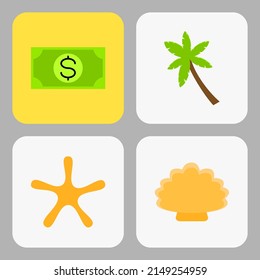 icono de vacaciones de verano. icono de playa
