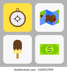 icono de vacaciones de verano. icono de playa