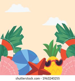 Summer and vacation icon bundle