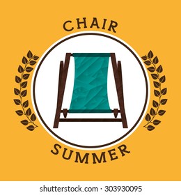 summer vacation icon design, vector illustration eps10 graphic 