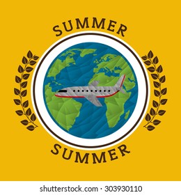 summer vacation icon design, vector illustration eps10 graphic 
