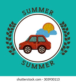 summer vacation icon design, vector illustration eps10 graphic 