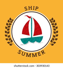 summer vacation icon design, vector illustration eps10 graphic 