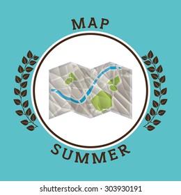 summer vacation icon design, vector illustration eps10 graphic 
