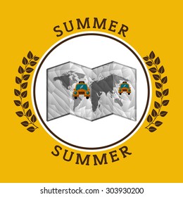 summer vacation icon design, vector illustration eps10 graphic 