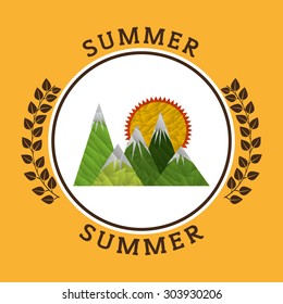 summer vacation icon design, vector illustration eps10 graphic 