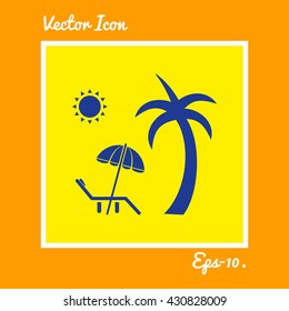  Summer Vacation Icon. Eps-10.