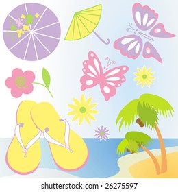 Summer Vacation icon set