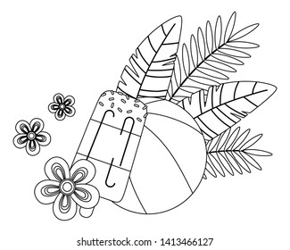 Summer and vacation icon set design vector illustration