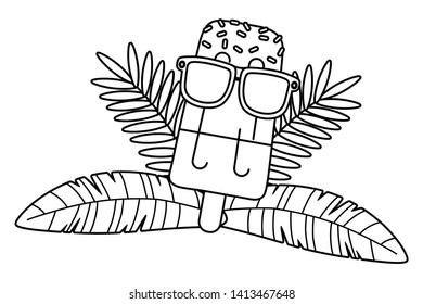 Summer and vacation icon set design vector illustration