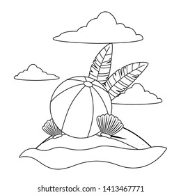 Summer and vacation icon set design vector illustration
