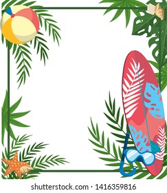 Summer and vacation icon set design