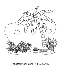 Summer and vacation icon set design