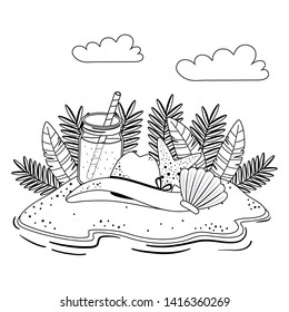 Summer and vacation icon set design