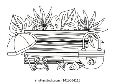Summer and vacation icon set design