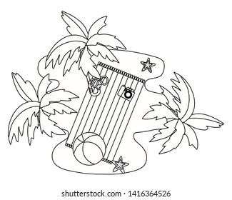 Summer and vacation icon set design